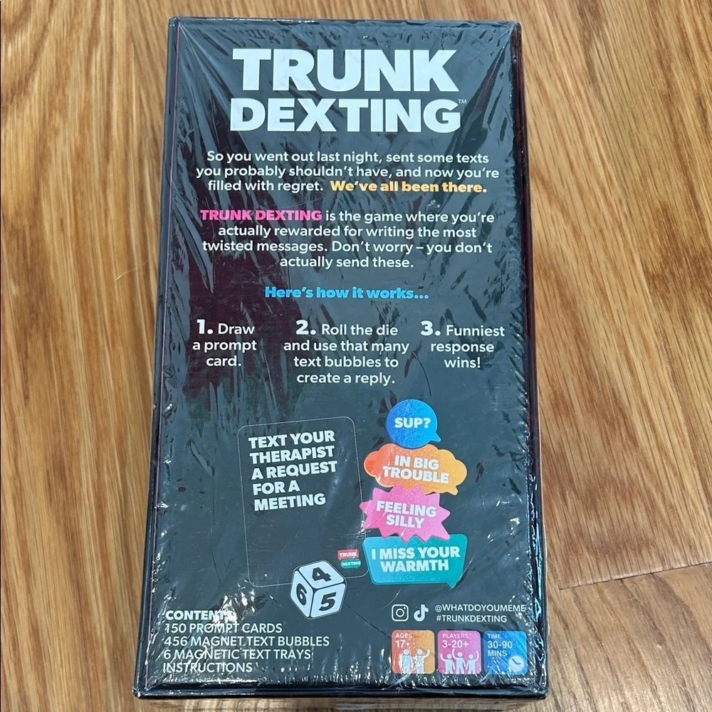 Trunk Dexting Party Game by what do you meme new in box